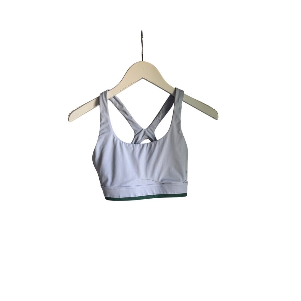 Athleta White Sports Bra Small Racerback Medium Support Workout Yoga Athletic